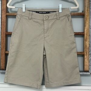 Boys Under Armour uniform shorts size 12 khaki